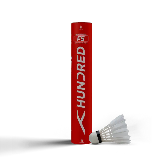 HUNDRED F5 (10 in 1 ) FEATHER SHUTTLE COCK